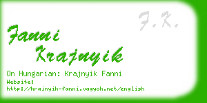 fanni krajnyik business card